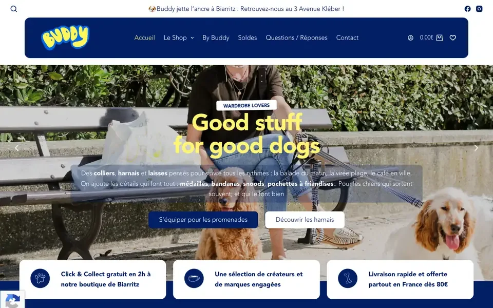 Accueil de buddyconceptstore.com sur ordinateur