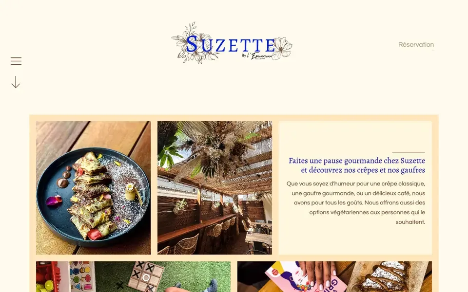Accueil de creperiesuzette974.re sur ordinateur