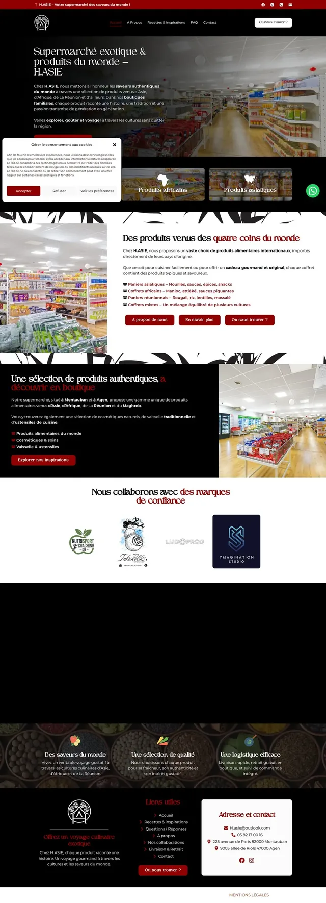Accueil de h-asie.fr sur ordinateur