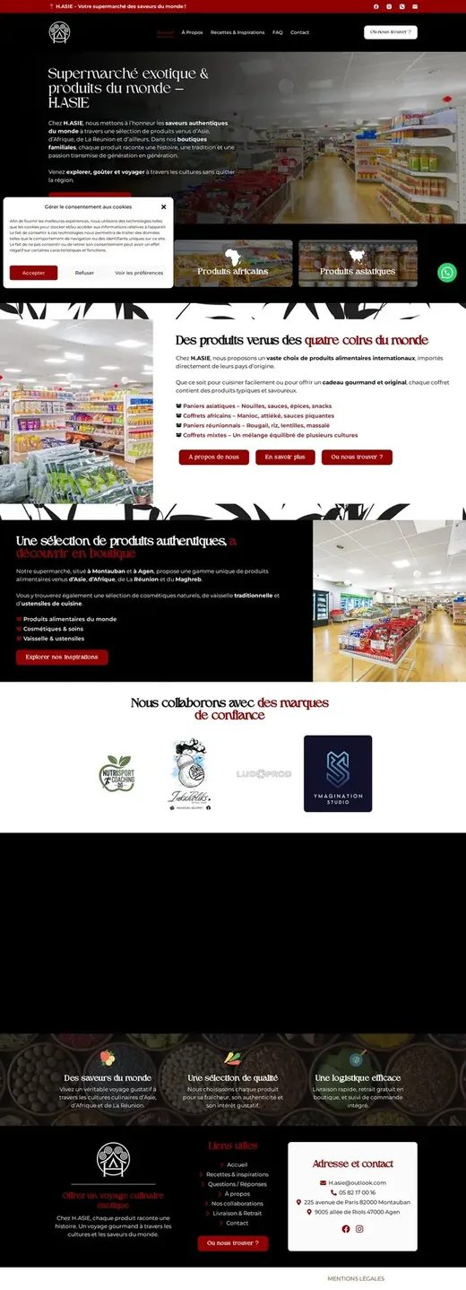 Accueil de h-asie.fr sur ordinateur