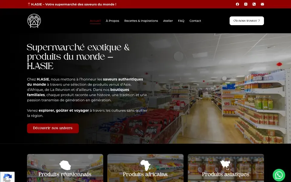 Accueil de h-asie.fr sur ordinateur