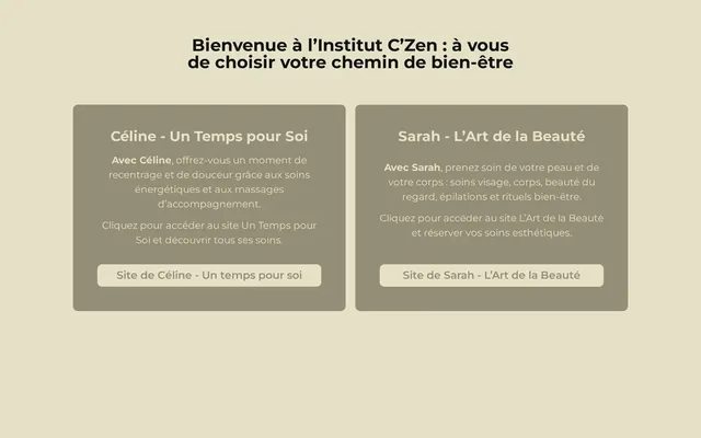 Accueil de institut-czen.fr sur ordinateur