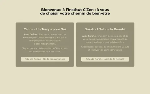 Accueil de institut-czen.fr sur ordinateur