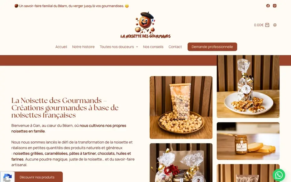 Accueil de lanoisettedesgourmands.fr sur ordinateur