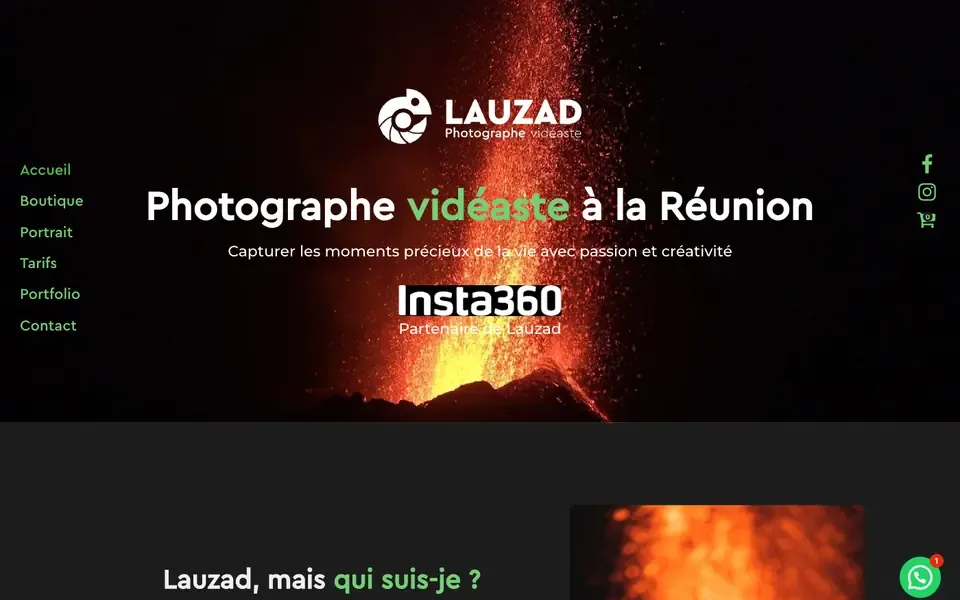 Accueil de lauzad.com sur ordinateur