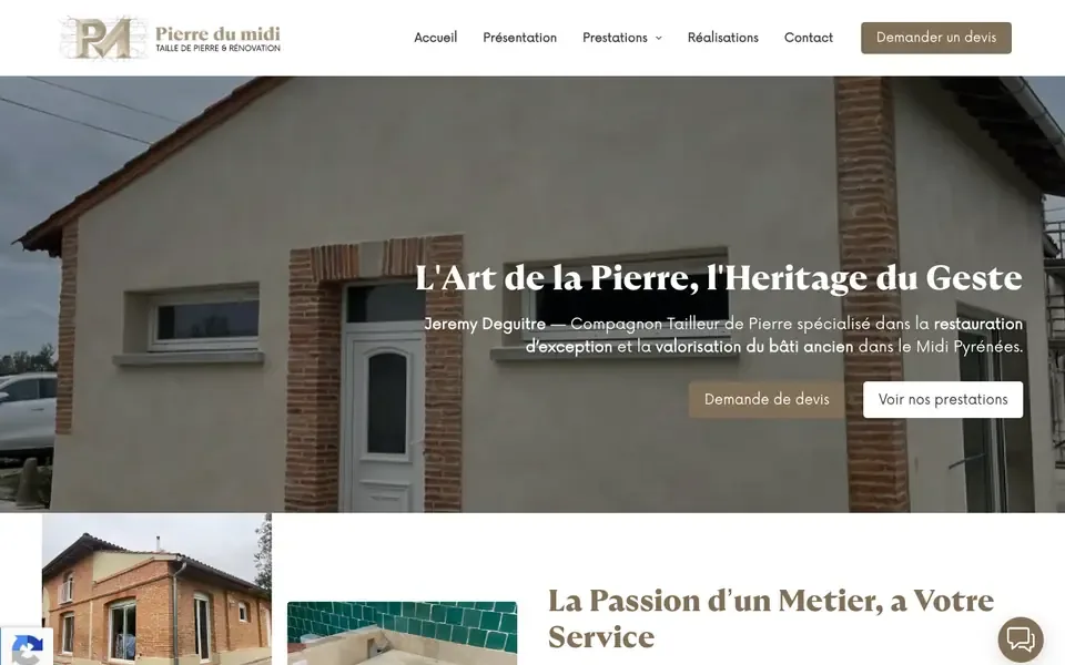 Accueil de pierredumidi.fr sur ordinateur