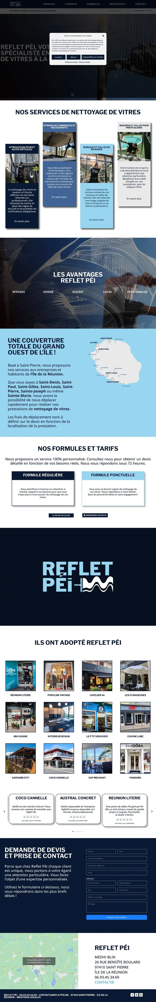 Accueil de refletpei.re sur ordinateur