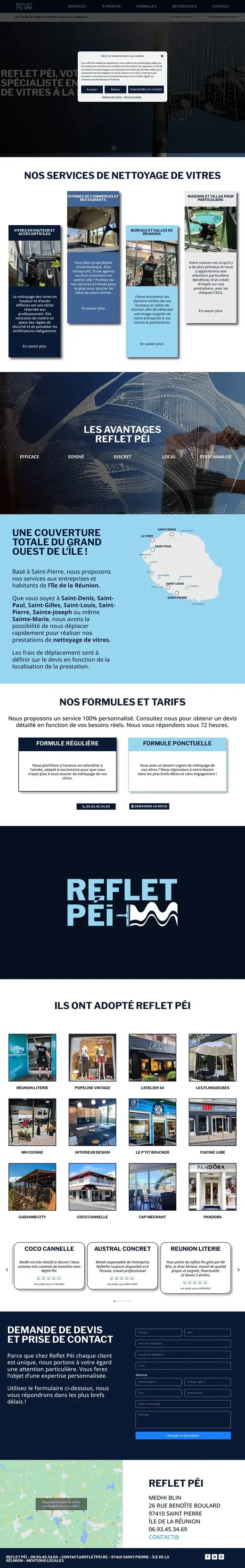 Accueil de refletpei.re sur ordinateur