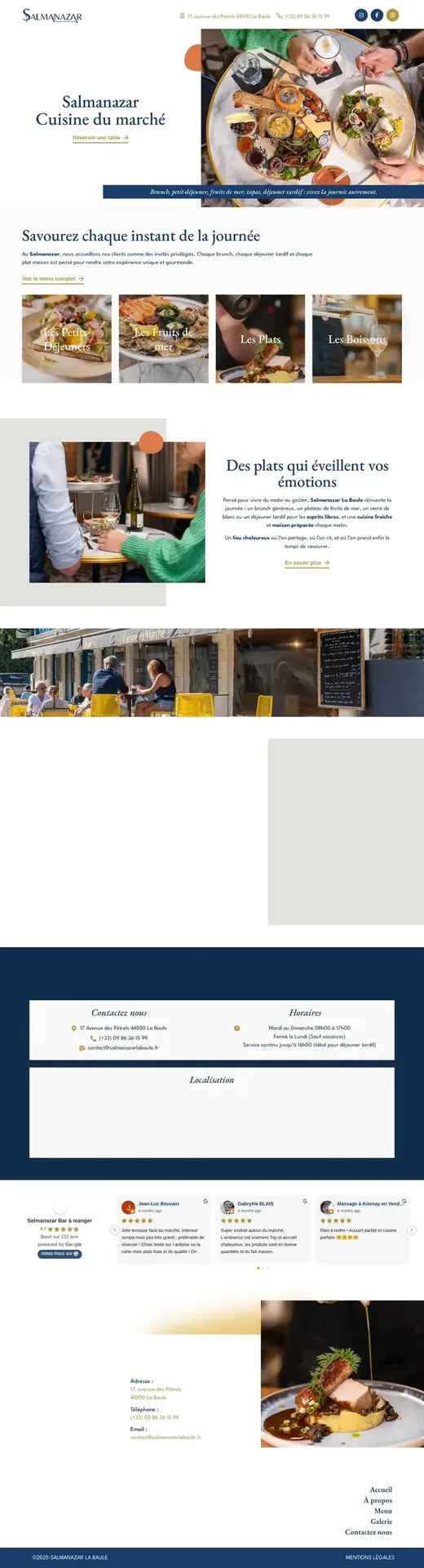 Accueil de salmanazarlabaule.fr sur ordinateur