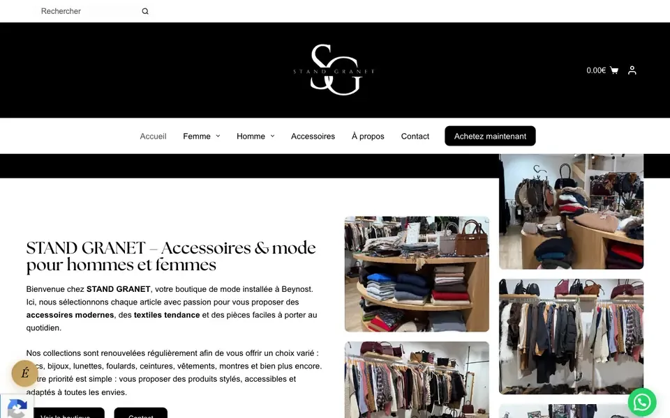 Accueil de stand-granet.fr sur ordinateur