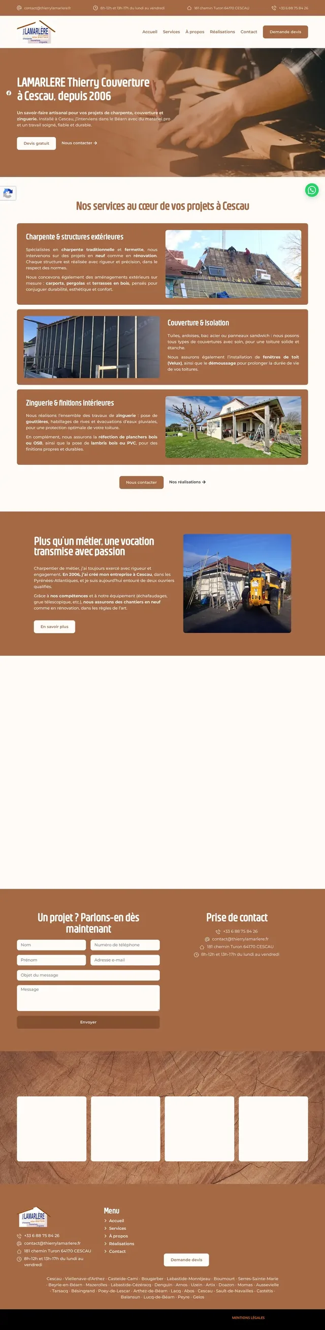 Accueil de thierrylamarlere.fr sur ordinateur