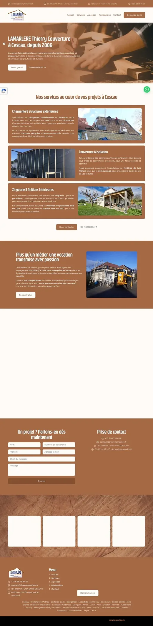 Accueil de thierrylamarlere.fr sur ordinateur